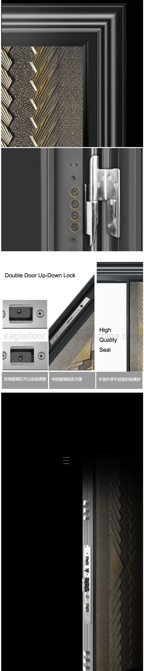 2021 Cast Aluminum Door, Explosion-Proof Door, Bulletproof Door, Hot Residential Exterior Security Single Aluminum Steel Door